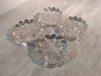 Lot de 4 dessous pieds de table piano en verre Ø 10 cm