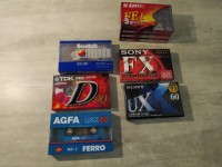 lot de K7 vierges audio cassettes - Sony tdk Scotch Agfa