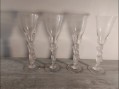 Photo 1 — 4 Coupes à champagne - Cristal de bayel - Bacchus et Vénus - verres