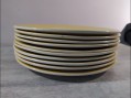 Photo 3 — Lot assiettes dessert digoin sarreguemines contour jaune.