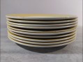 Photo 4 — Lot assiettes dessert digoin sarreguemines contour jaune.
