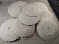 Photo 5 — Lot assiettes dessert digoin sarreguemines contour jaune.