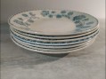 Photo 3 — Sarreguemines 7 assiettes creuses Géranium - Faïence ancienne U&C 