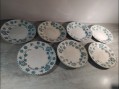 Photo 2 — Sarreguemines 7 assiettes creuses Géranium - Faïence ancienne U&C 