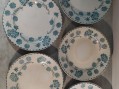 Photo 4 — Sarreguemines 7 assiettes creuses Géranium - Faïence ancienne U&C 