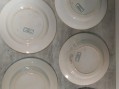 Photo 7 — Sarreguemines 7 assiettes creuses Géranium - Faïence ancienne U&C 
