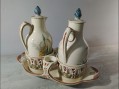 Photo 2 — LUNEVILLE, Héron Huilier vinaigrer en faience blanche