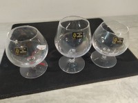 3 verres cognac cristal de sèvres