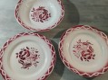 Photo 2 — Deux assiettes plates & une assiette creuse Digoin Sarreguemines