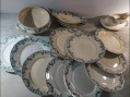 Photo 4 — lot service assiettes Sarreguemines modèle Vichy - Digoin trêfles