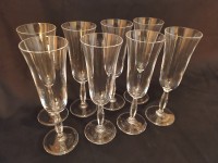 Lot 8 coupes champagne - flûtes en cristal