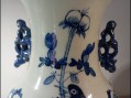 Photo 10 — Vase chine XXième. Vase chinois asiatique - Bleu