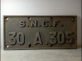 Photo 2 — Plaque de tender 30.A.305 - locomotive SNCF