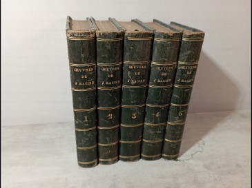 Oeuvres de Jean Racine 5 volumes 1821. - librairie stéréotype Paris.