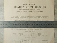 Règlement relatif aux essais de cocons - condition des soies de Marseille - sériciculture filature 