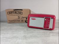 Tansistor optalix rouge avec sa boite 