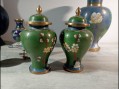 Photo 2 — Lot vase, oeufs, oiseau en émaux Cloisonnés , Chine , Asie - Email