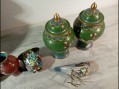 Photo 8 — Lot vase, oeufs, oiseau en émaux Cloisonnés , Chine , Asie - Email
