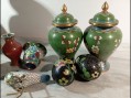 Photo 9 — Lot vase, oeufs, oiseau en émaux Cloisonnés , Chine , Asie - Email
