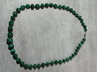 Collier malachite - necklace tour de cou perles 