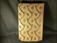 Ancienne matrice d'impression textile à la planche en bois