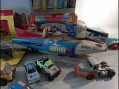 Photo 6 — Lot jouets petites voitures soldats plastique et tôle. Nomura super jet tole v-7