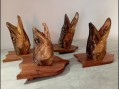Photo 1 — Trophée de pèche - têtes de brochets naturalisées - poisson taxidermie naturalisé brochet