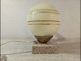 Photo 5 — Ancienne Lampe Veilleuse Art Deco Boule Support Marbre