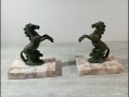 Photo 1 — paire de serres livres art deco chevaux - cheval signé tedd