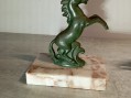 Photo 2 — paire de serres livres art deco chevaux - cheval signé tedd