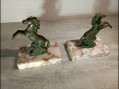 Photo 4 — paire de serres livres art deco chevaux - cheval signé tedd