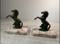 Photo 7 — paire de serres livres art deco chevaux - cheval signé tedd