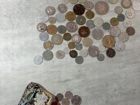 Lot pièces monnaies france et divers + jetons + 5 francs 1875 hercule