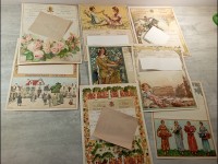 Lot de 8 télégrammes illustrés belgique Belge