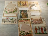 Lot de 8 télégrammes illustrés belgiques Belge