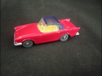 husky subeam alpine modèle réduit voiture rouge avec son toit bleu