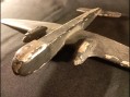 Photo 4 — Avion de guerre en bois - Jouet ancien - militaire armée. Probablement WW2