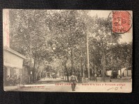 CPA Gard Saint Ambroix - Avenue de la Gare et promenade publique
