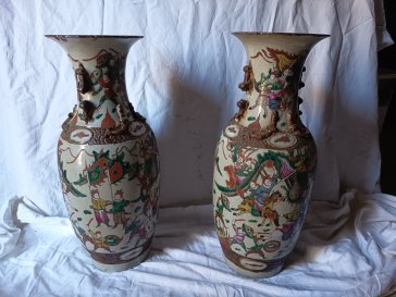 Paire de vases porcelaine nankin