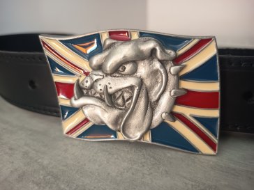 Boucle de ceinture Bulldog avec ceinture