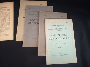 Station séricicoles d'Alès - recherches séricicoles - ministère de l'agriculture 1939 - 1940 - 1941 - 1942 sériciculture
